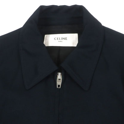 Celine 2w47b585x Now In Triomphe Embroidered Zip-up Blouson Jacket
