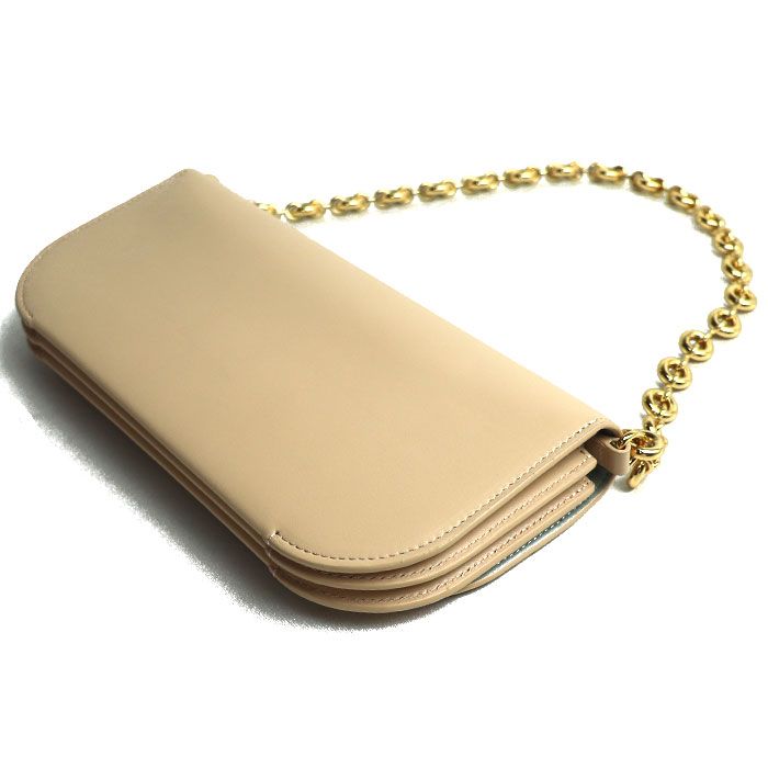 Loewe Goya Long Chain Clutch Bag Beige A896o45x01 Ladies Preowned