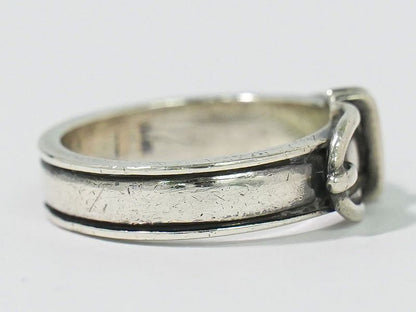 Authentic Hermes Santure Belt Motif 925 Ring No 12.5 Silver Accessories Jewelry