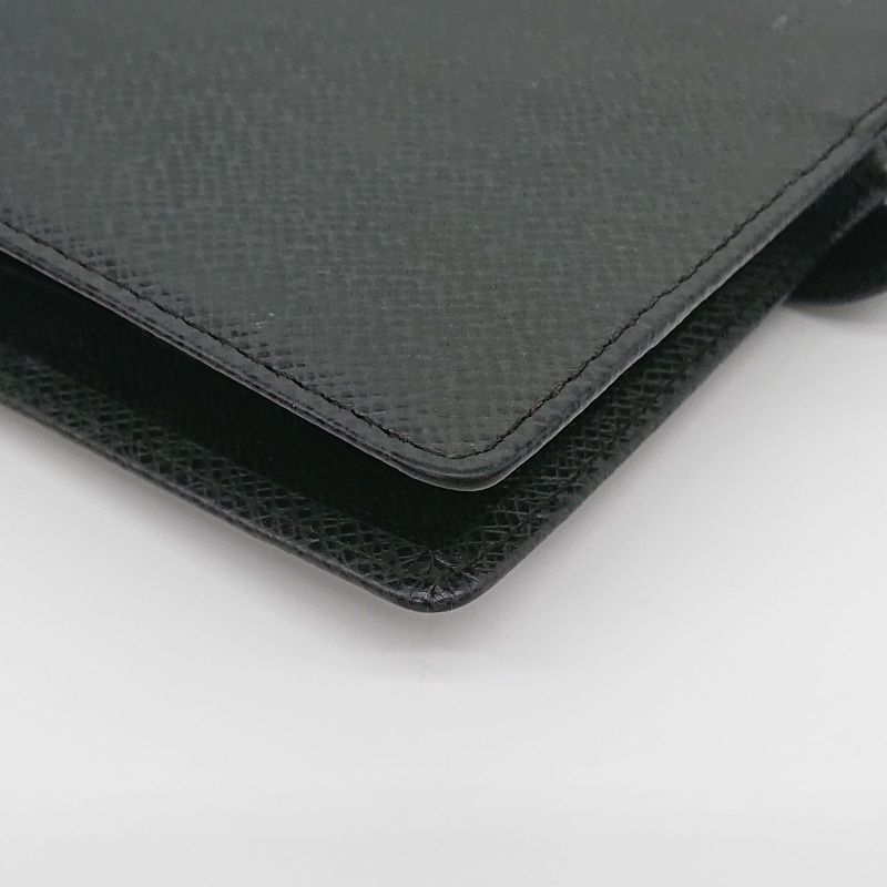 Louis Vuitton Agenda MM Taiga Black Ruler With Refill
