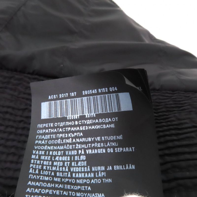 Prada 290545 Triangle Logo Zip Up Down Jacket Outerwear Black 42 Women