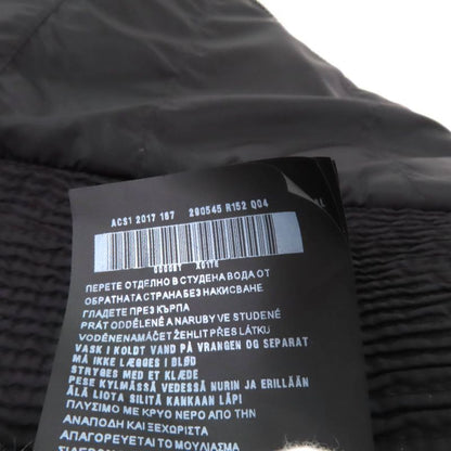 Prada 290545 Triangle Logo Zip Up Down Jacket Outerwear Black 42 Women