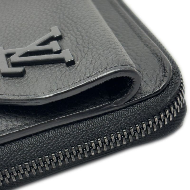 Louis Vuitton Wallet Aerogram Zippy Leather Black