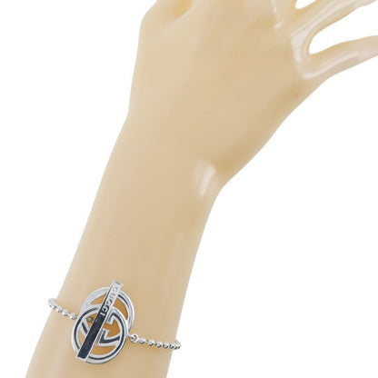 Gucci Interlocking G Ball Chain Silver 925 Red Unisex 20.8g Bracelet