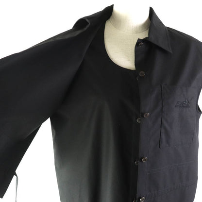 Hermes 23SS 100% Cotton 100% Cotton Embroidered Caleche Serie Buttons Sleeveless