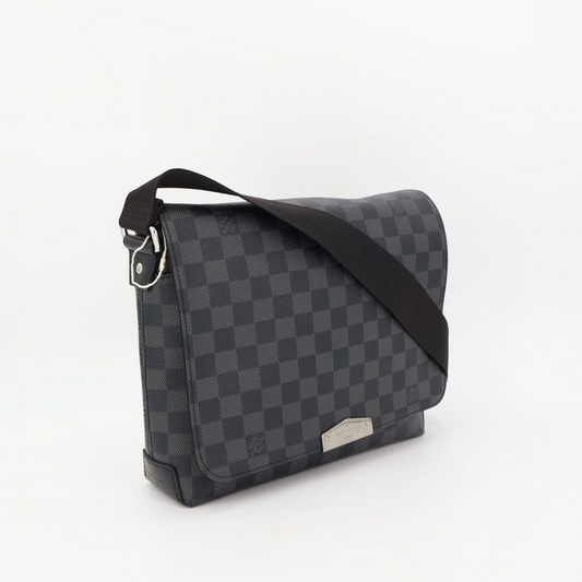 Louis Vuitton N40349 Damier Graphite Crossbody District PM NV2 Shoulder Bag