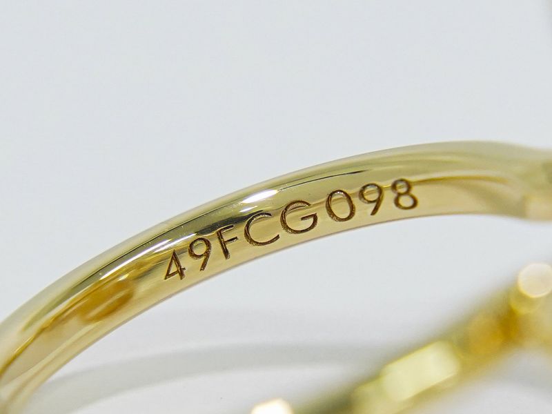 Authentic Louis Vuitton LV Petite Burg Fleur 750 YG Ring 49 9 Yellow Gold Viton