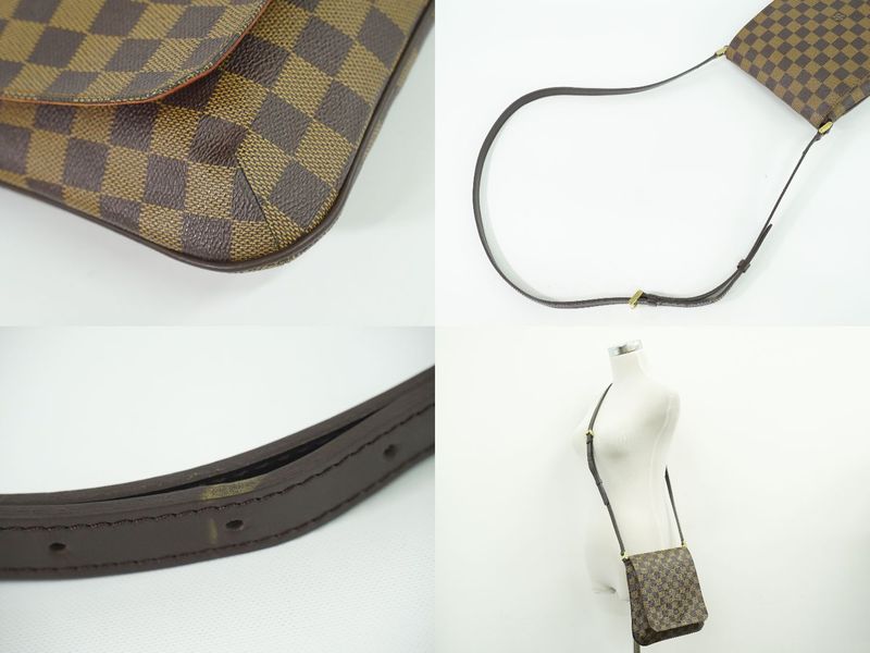 Authentic Louis Vuitton LV Musette Salsa Long Damier Ebène Shoulder Bag