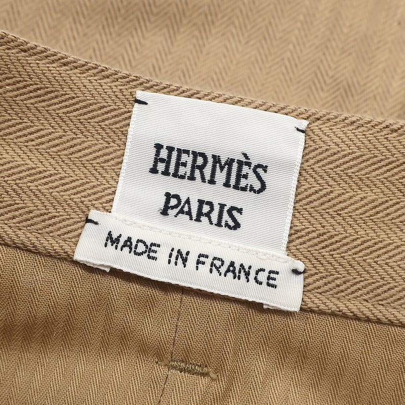 Hermes Skirt Long Skirt Cotton Beige #34 Silver Hardware Light Brown Serie