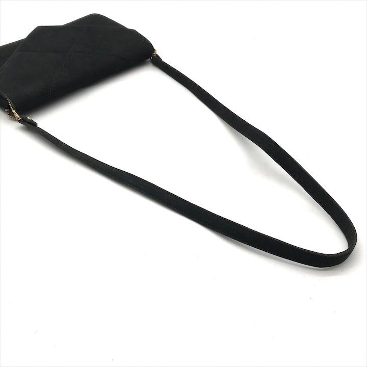 Hermes Dobris Suede 2-Way Shoulder Clutch Black