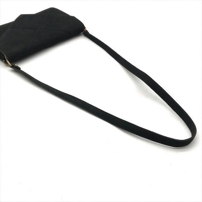 Hermes Dobris Suede 2-Way Shoulder Clutch Black