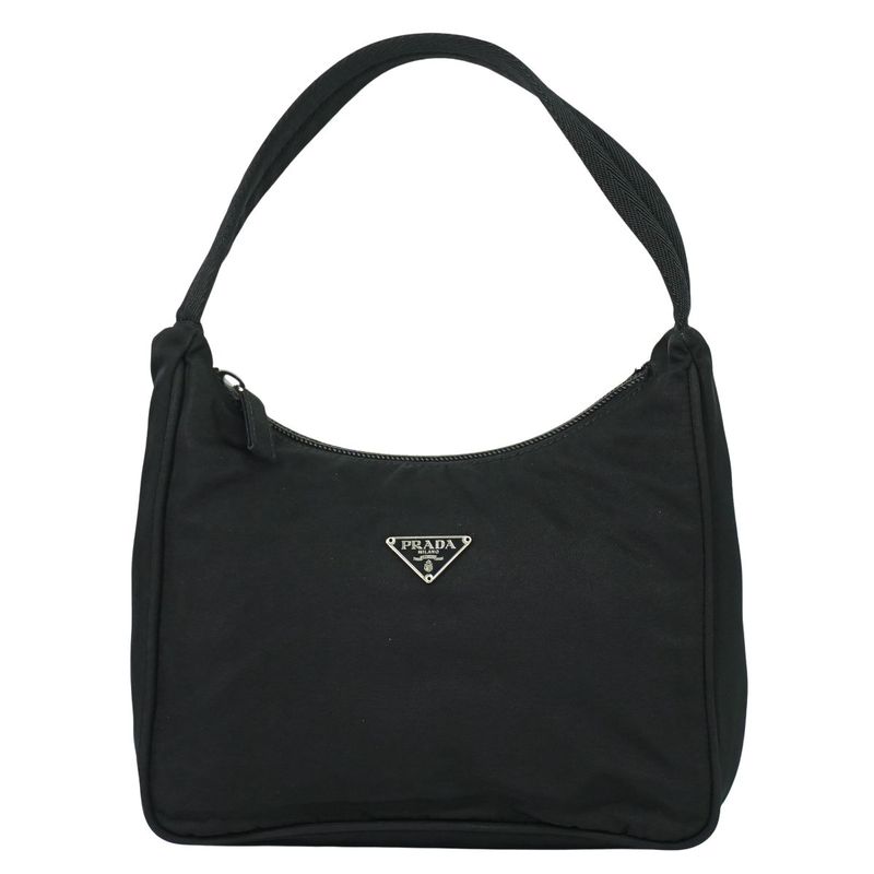 Authentic Prada Nylon Handbag Pouch Black Bag Pre-owned [follow-up Discount