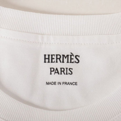 Hermes 100% Cotton T-shirt Women's 36 2e4613du White Made In France
