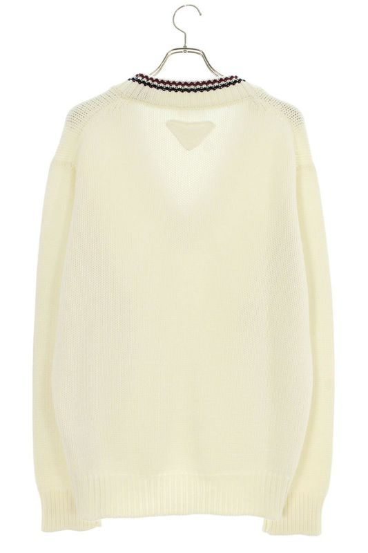 Prada Umb701 V-neck Low Gauge Cashmere Knit Men's 48