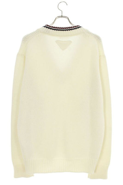 Prada Umb701 V-neck Low Gauge Cashmere Knit Men's 48