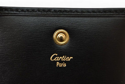 Cartier Coin Case Coin Purse Cartier Wallet Leather Pasha De Cartier Black
