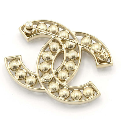 Chanel Brooch Coco Mark Faux Pearl A64978 30.7g Accessories With Box Yo1365