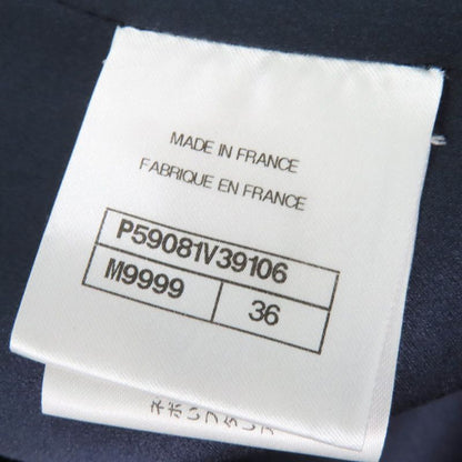 CHANEL P59081v39106 Wool Hexagonal Coco Button Sailor Collar Zigzag Pattern