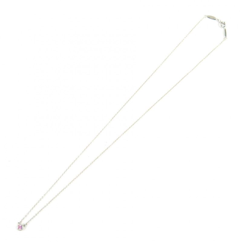 Tiffany & Co Elsa Peretti Color By The Yard 1P Pink Sapphire Pendant Necklace