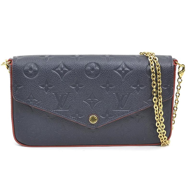 Louis Vuitton Chain Wallet Crossbody Shoulder Bag Monogram Empreinte Pochette