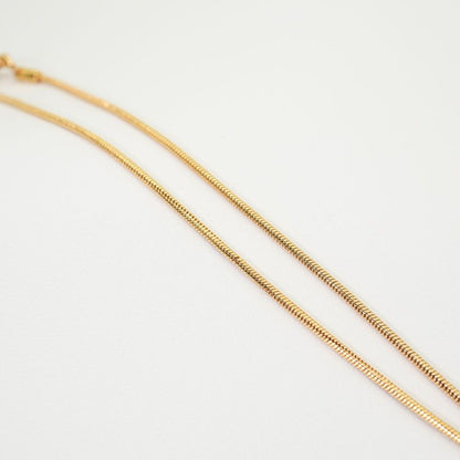 Celine Logo Necklace Gold Snake Chain 24-5849s