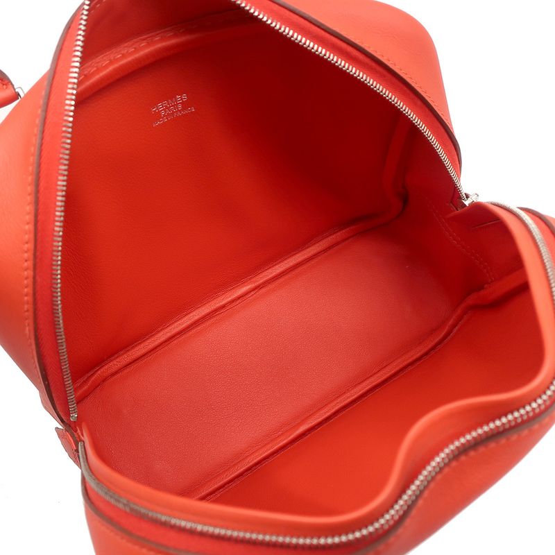 Hermes Handbag Mini Prum Vorsift Capucines Silver Hardware Svhardware Q