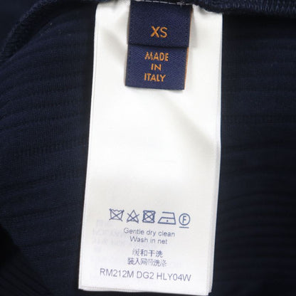 Louis Vuitton 21AW Cotton Nylon LV Logo Embroidery Stripe Pattern Crew Neck