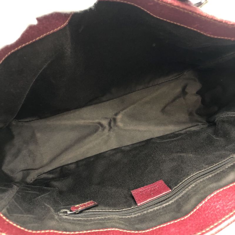 Gucci 113019 GG Canvas Tote Handbag Leather Brown Ladies Men Fashion Vintage