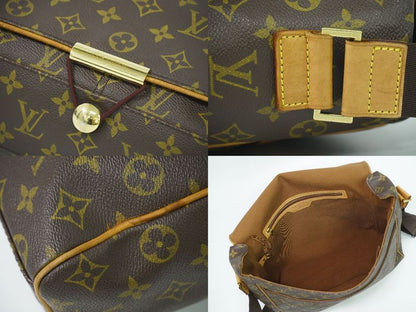 Authentic Louis Vuitton LV Abbess Monogram Shoulder Bag Messenger Bag Brown