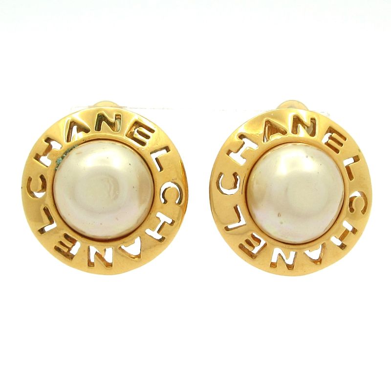 Chanel Earrings - Gold And Ivory