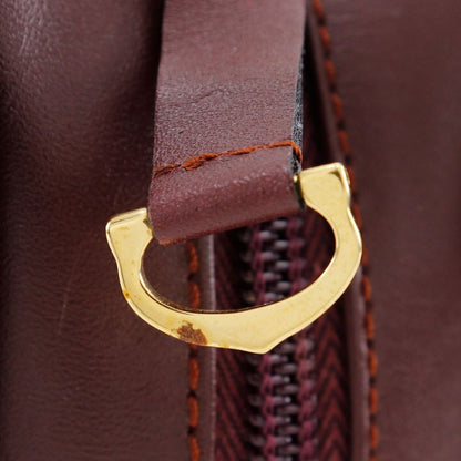 Cartier Must Line Second Bag Calf Bordeaux Unisex Clutch Bag