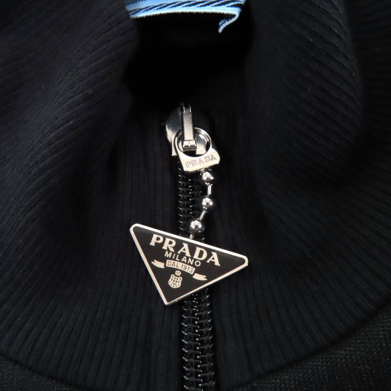 Prada 2023 P3k43 Jersey Dress With Triangle Charm Black 36 Made In Italy