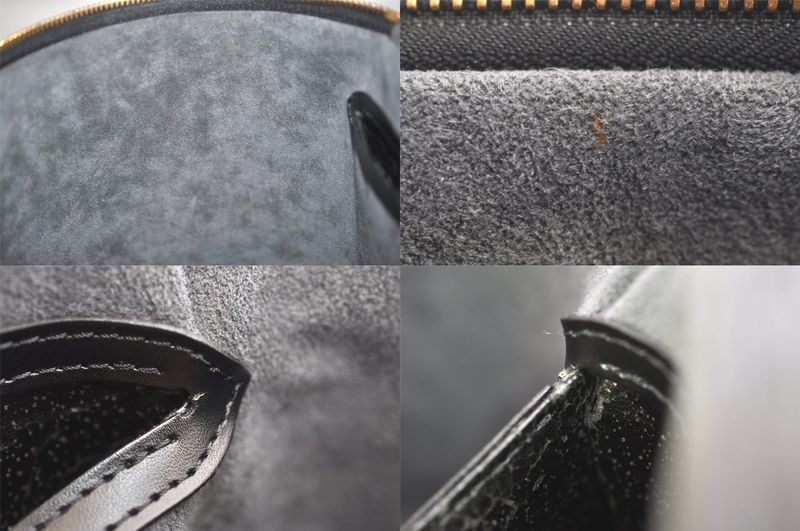 Louis Vuitton Epi Cannes Cosmetic Handbag Wallet Black M48032 LV 2742n