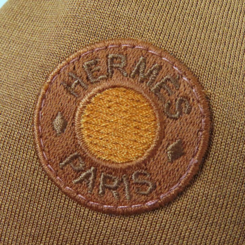 Hermes 23AW Cotton Silk Crewed Cell With Patch Mock Neck Long Sleeve Sweatshirt