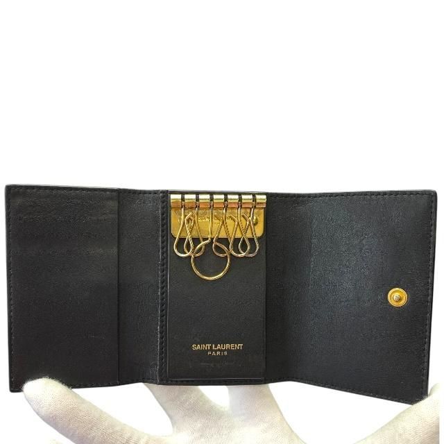 Saint Laurent Paris 6-stack Key Case Key Hook Compact Heart Motif Allover