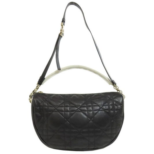 Christian DIOR Vibe Micro Cannage Hobo 2WAY Handbag Lambskin Women