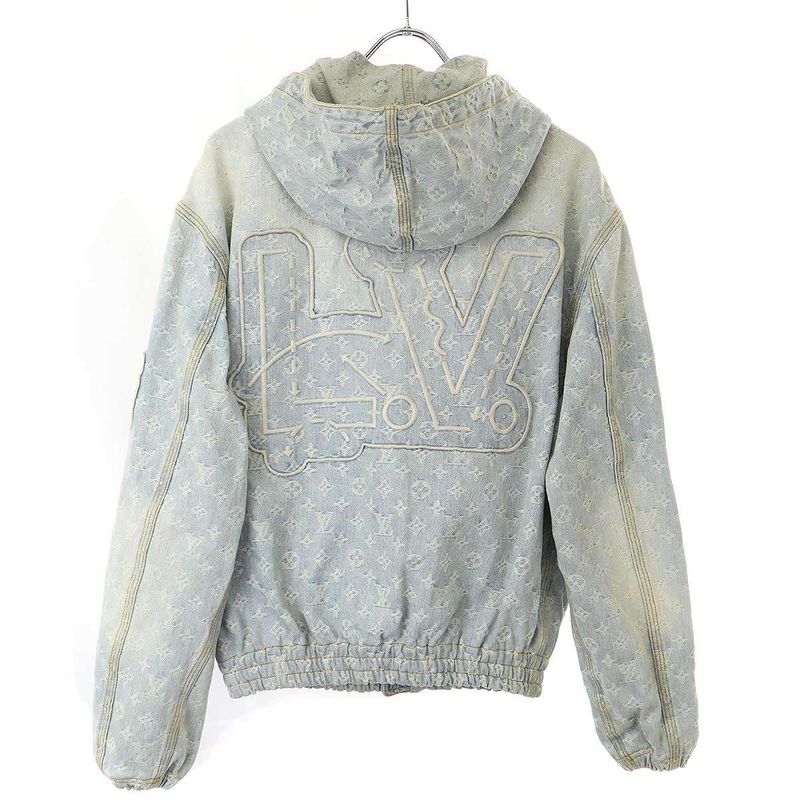 Louis Vuitton 21aw Nba Monogram Zip-Up Hoodie Jacket Uzd Hla01w Blue 44