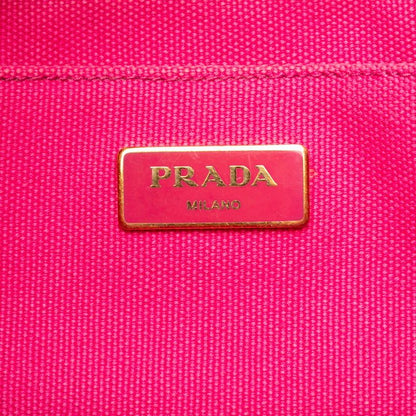 Prada Canapa Mini Tote Shoulder Bag 2WAY B2439g Pink Canvas Women Prada