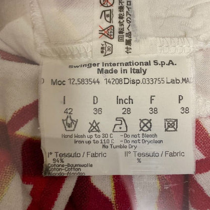 Fendi Jeans Fendi Logo Print Crew Neck Sleeveless Cut and Sewn T-Shirt I42