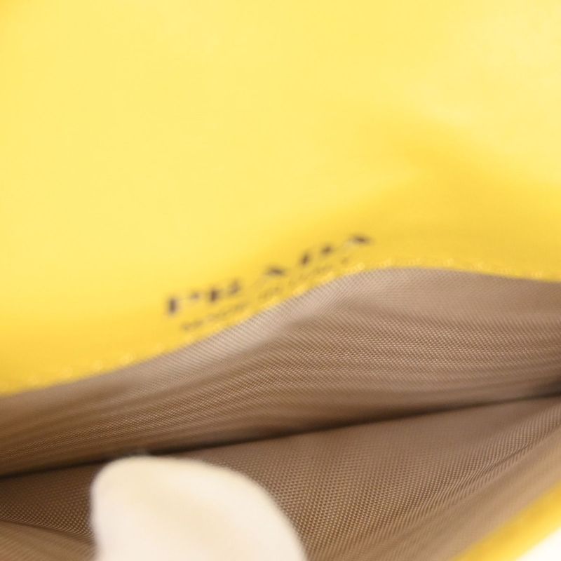 Prada Card Case Coin Purse Fold Wallet Logo Grace Triangle Compact Leather