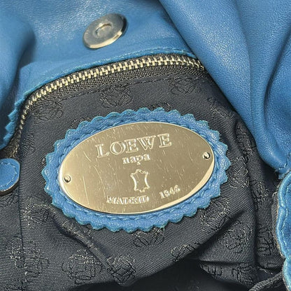 Loewe Shoulder Bag Flamenco Blue Leather