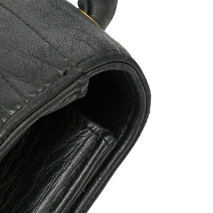 Chanel Coco Mark Crossbody Shoulder Bag Black Lambskin Women Chanel