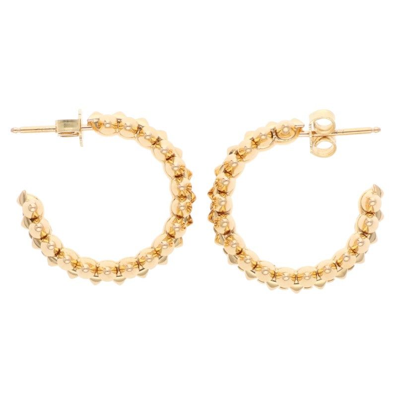 Cartier Crushed De Cartier SM 18K Yellow Goldearrings Men's