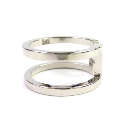 Hermes H Anne Long Palladium Scarf Ring Silver With Box And Storage Bag Made In