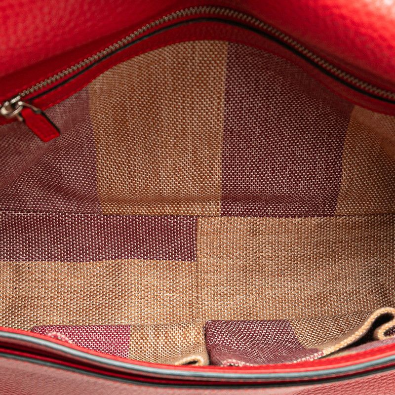 Gucci Bamboo Fringe Tassel Crossbody Shoulder Bag 370826 Red Leather Ladies