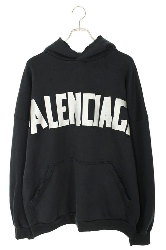 Balenciaga 739024 Tqvq9 Tapered Logo Pullover Hoodie Men's 2