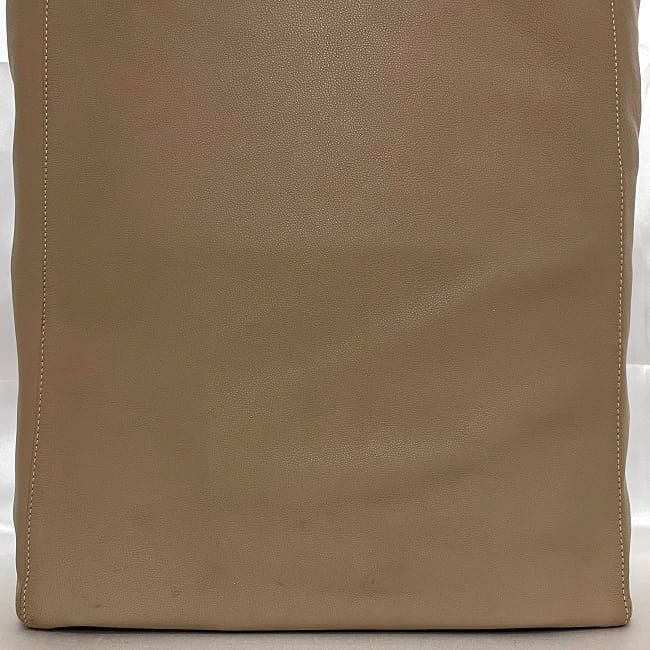 Loewe Tote Bag Ec22922 Beige Anagram Excellent Condition Leather