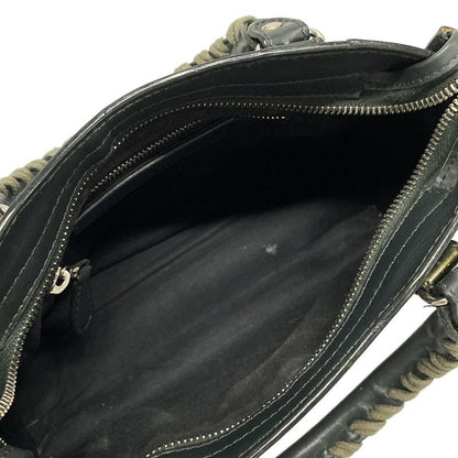 Balenciaga Handbag The Giant Mini City 309544 Blue Green Leather