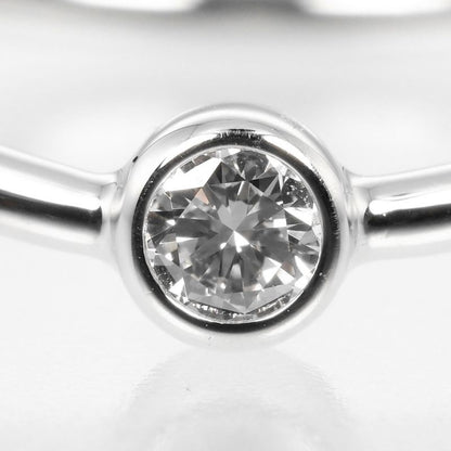 Tiffany & Co Wave Single Row Pt950platinum × Diamond #6 Ladies 1.4g Ring