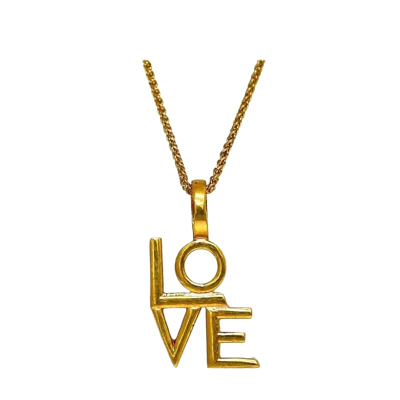 Saint Laurent LOVE Necklace Gold 669087y1500 Excellent Condition